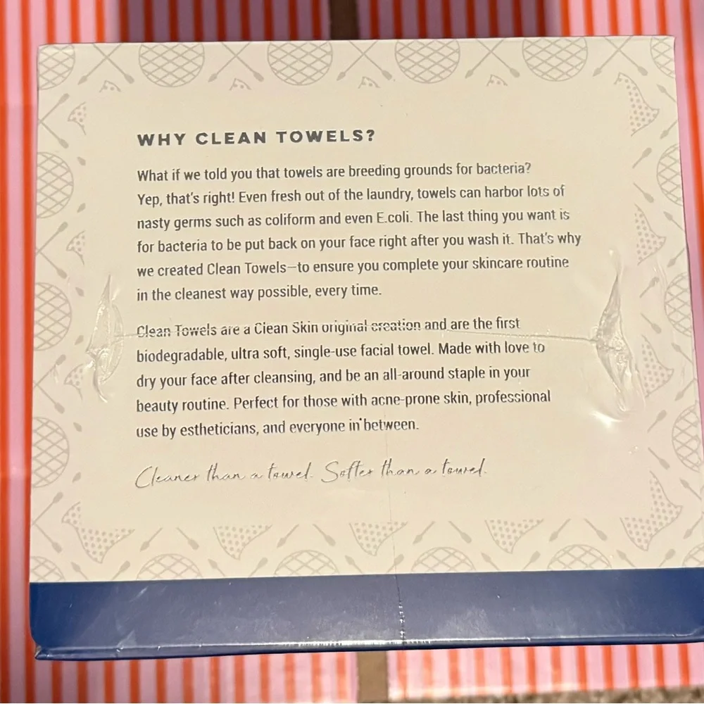 Clean Skin Club Disposable Wash Cloths Towels XL 50 Count New in Sealed Box - Picture 4 of 5